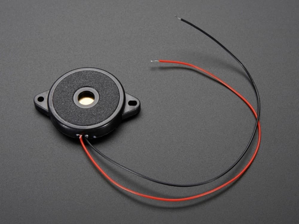 Vidalı kulaklı, kablolu kapalı gövdeli piezo buzzer